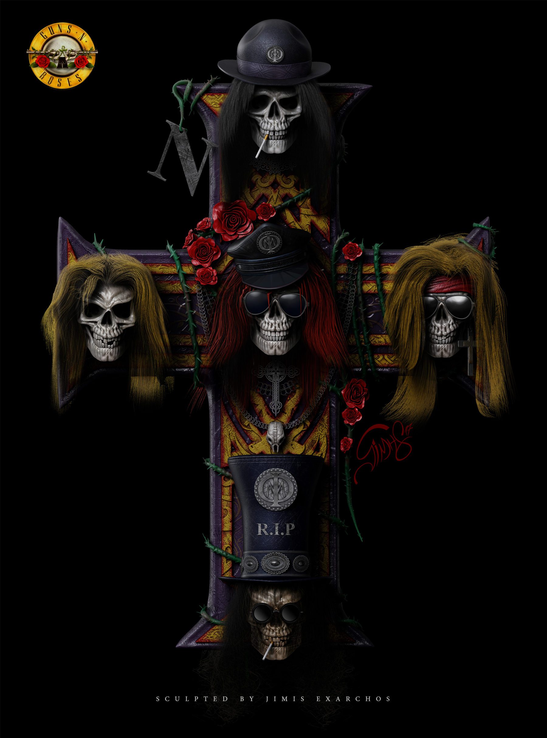 Guns n' Roses Jimis Exarchos 3D Character Sculptor Graphic